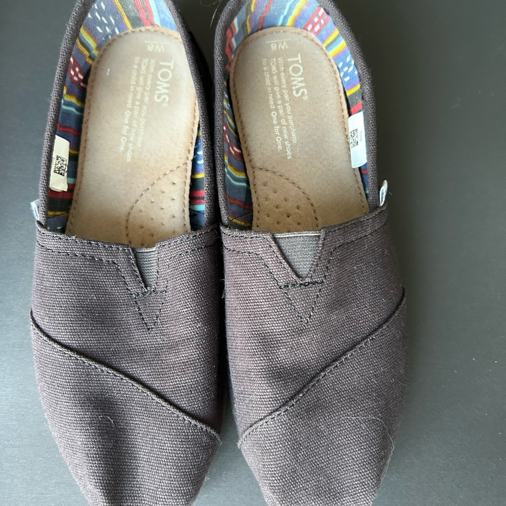 TOMS Black Canvas Flats